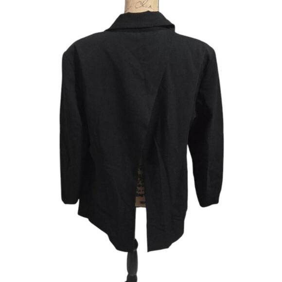 ELOQUII  Black Blazer Jacket Oversized Double Breasted Career Business Coat 18 - Picture 4 of 7
